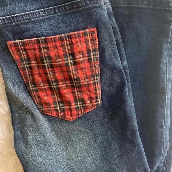 Current Elliot Stiletto Plaid Pocket jeans 28 - Picture 6 of 8